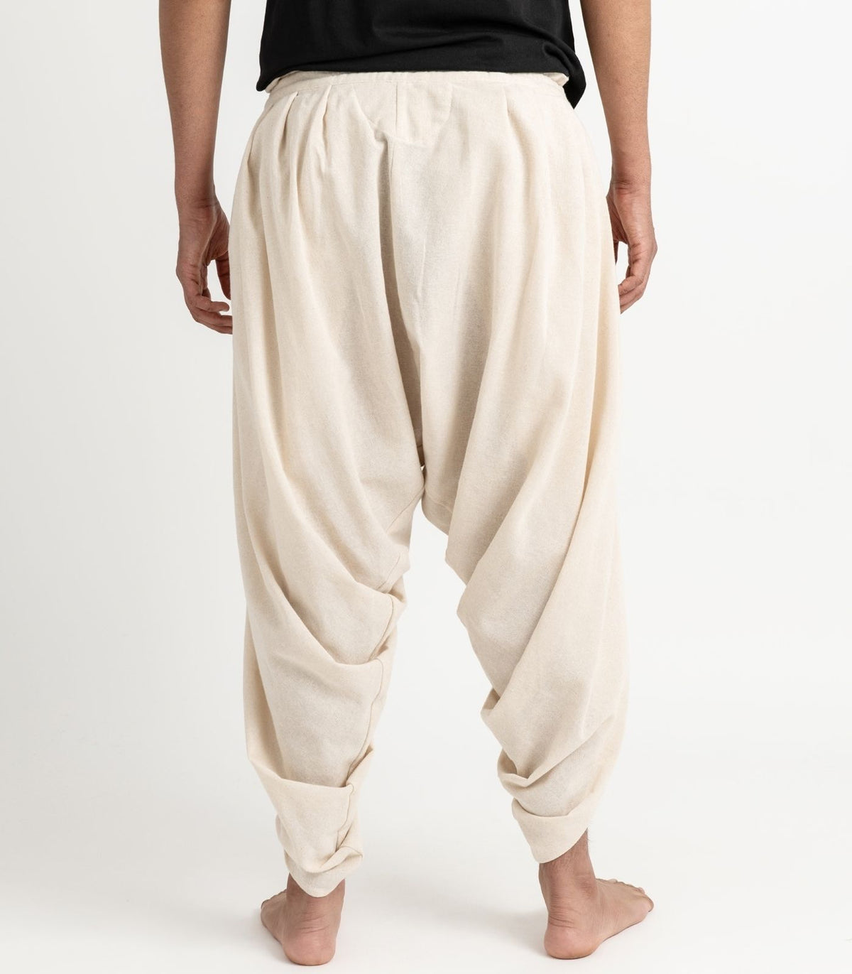 Organic Khadi Dhoti Pants - Natural