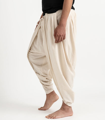 Organic Khadi Dhoti Pants - Natural