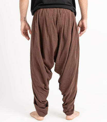 Organic Muslin Dhoti Pants - Chocolate