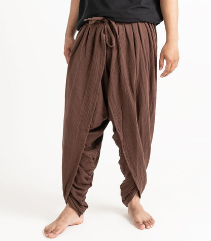 Organic Muslin Dhoti Pants - Chocolate