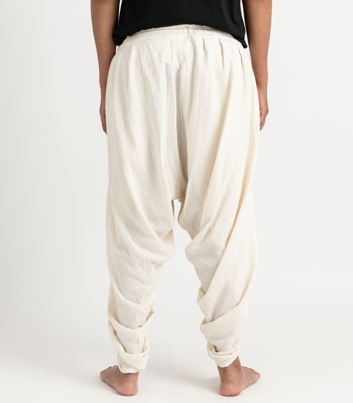 Organic Muslin Dhoti Pants - Natural