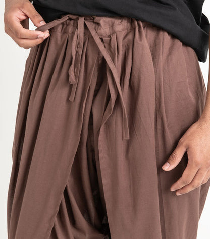 Organic Voile Dhoti Pants - Chocolate