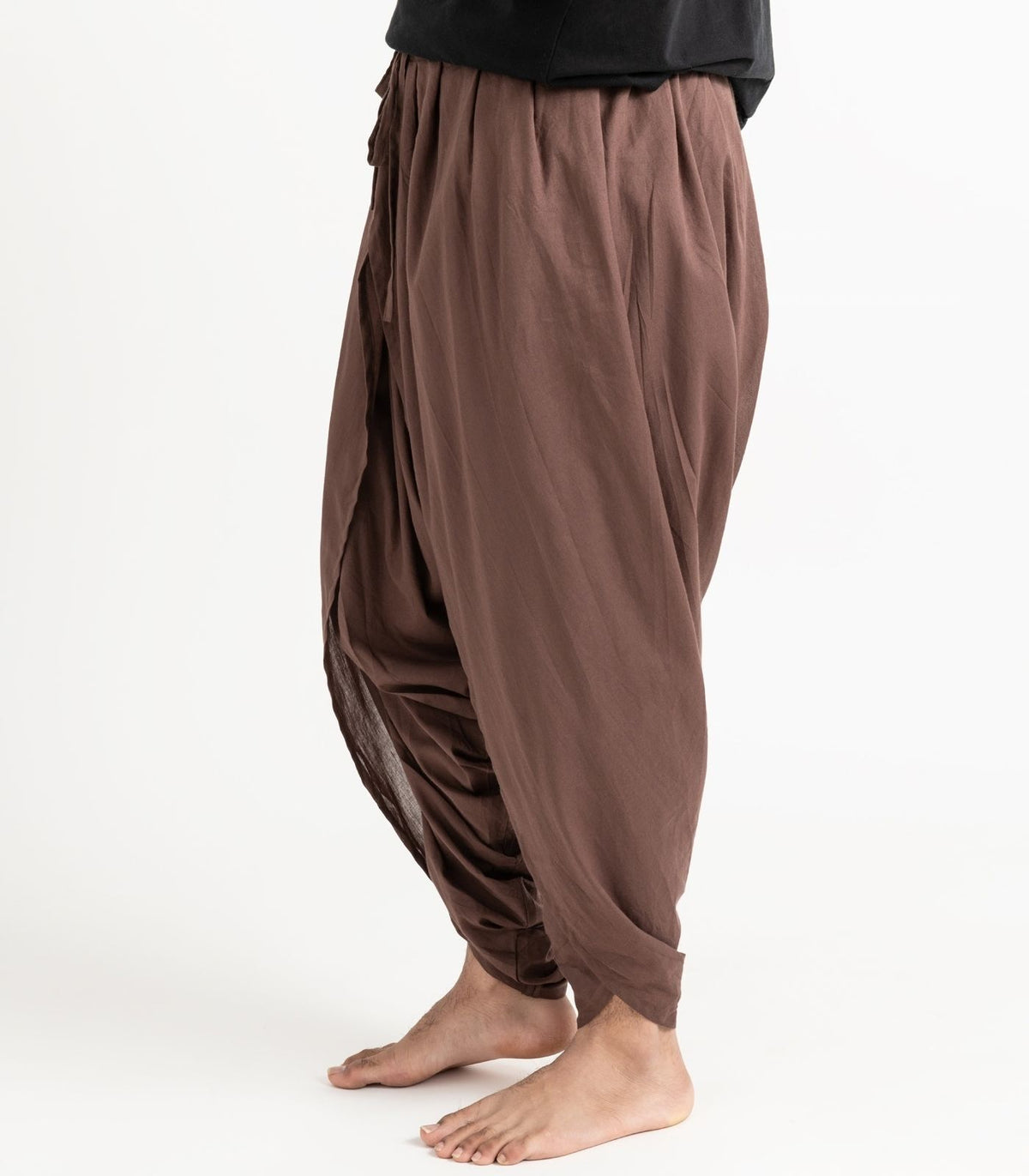 Organic Voile Dhoti Pants - Chocolate