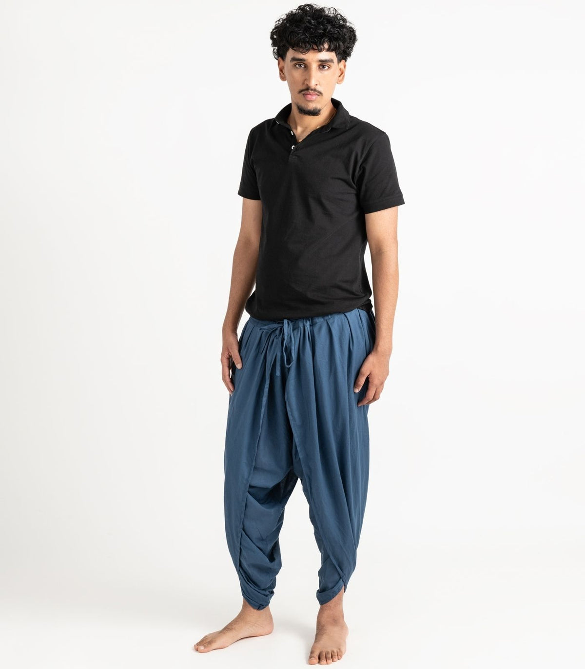 Organic Voile Dhoti Pants - Indigo