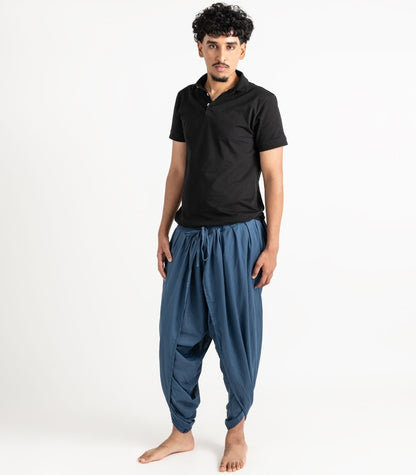Organic Voile Dhoti Pants - Indigo