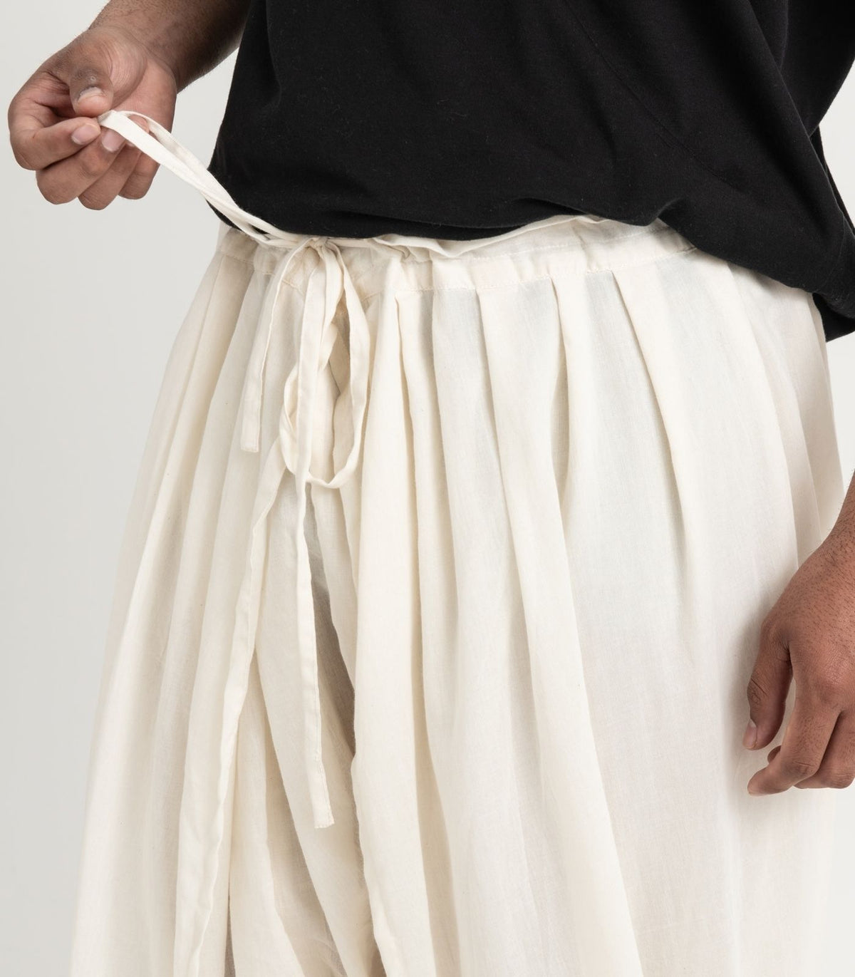 Organic Voile Dhoti Pants - Natural