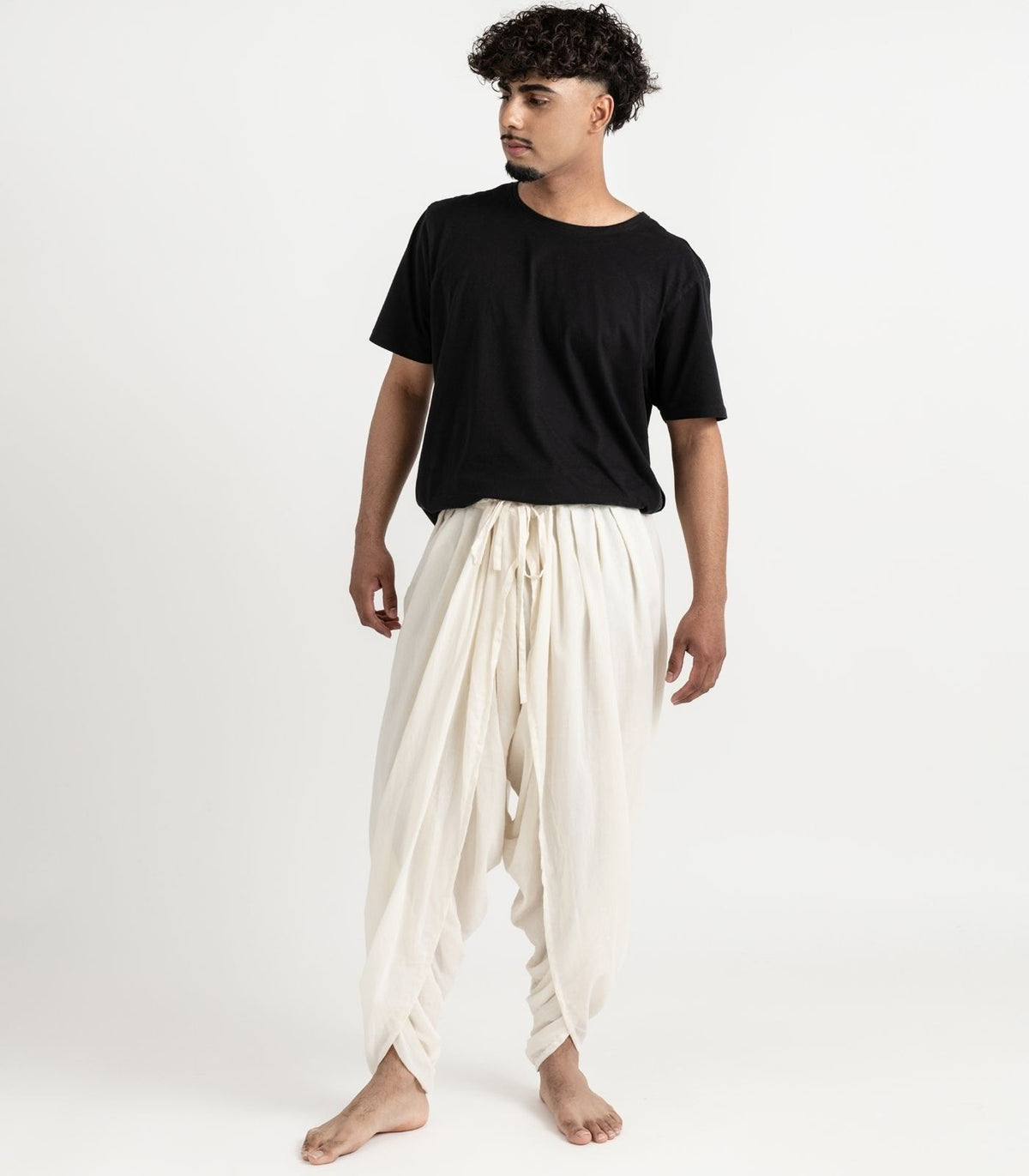 Organic Voile Dhoti Pants - Natural