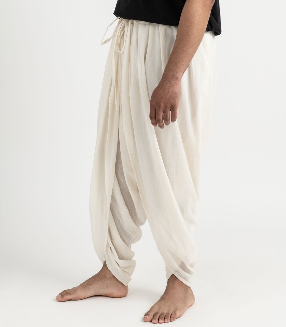 Organic Voile Dhoti Pants - Natural
