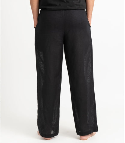 Men's Organic Khadi Kurta Pants - Black