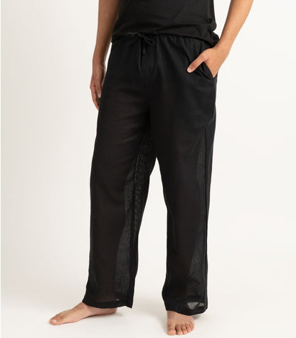 Men's Organic Khadi Kurta Pants - Black