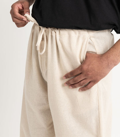 Men's Organic Khadi Kurta Pants - Natural