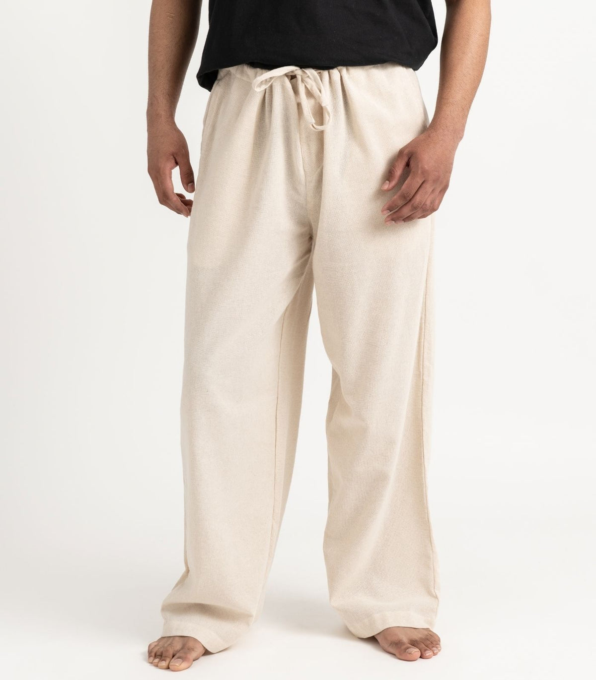 Men's Organic Khadi Kurta Pants - Natural