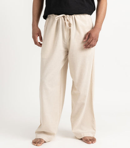 Men's Organic Khadi Kurta Pants - Natural