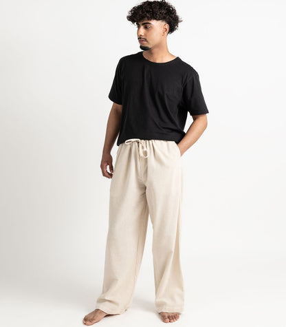 Men's Organic Khadi Kurta Pants - Natural