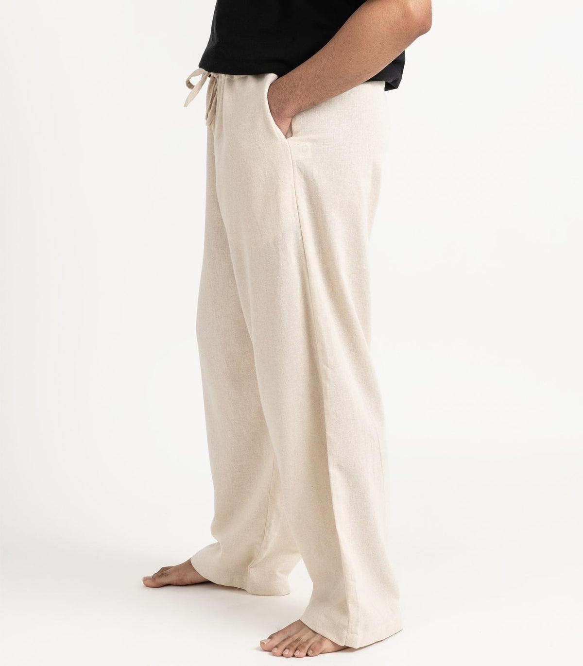 Men's Organic Khadi Kurta Pants - Natural