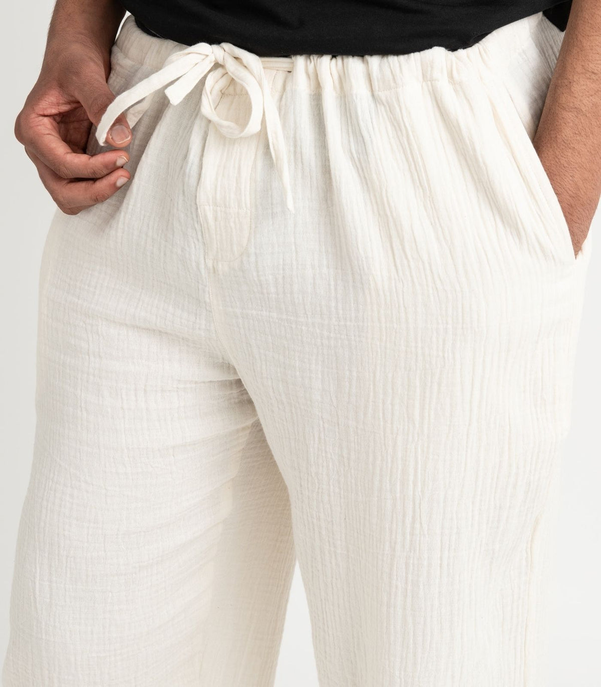 Men's Organic Muslin Kurta Pants - Natural 