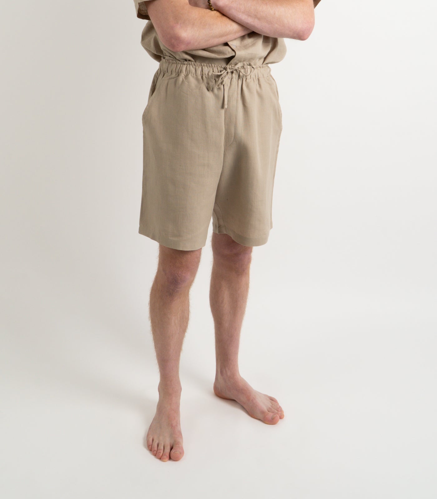 Men’s Organic Linen Lounge Shorts - Raw
