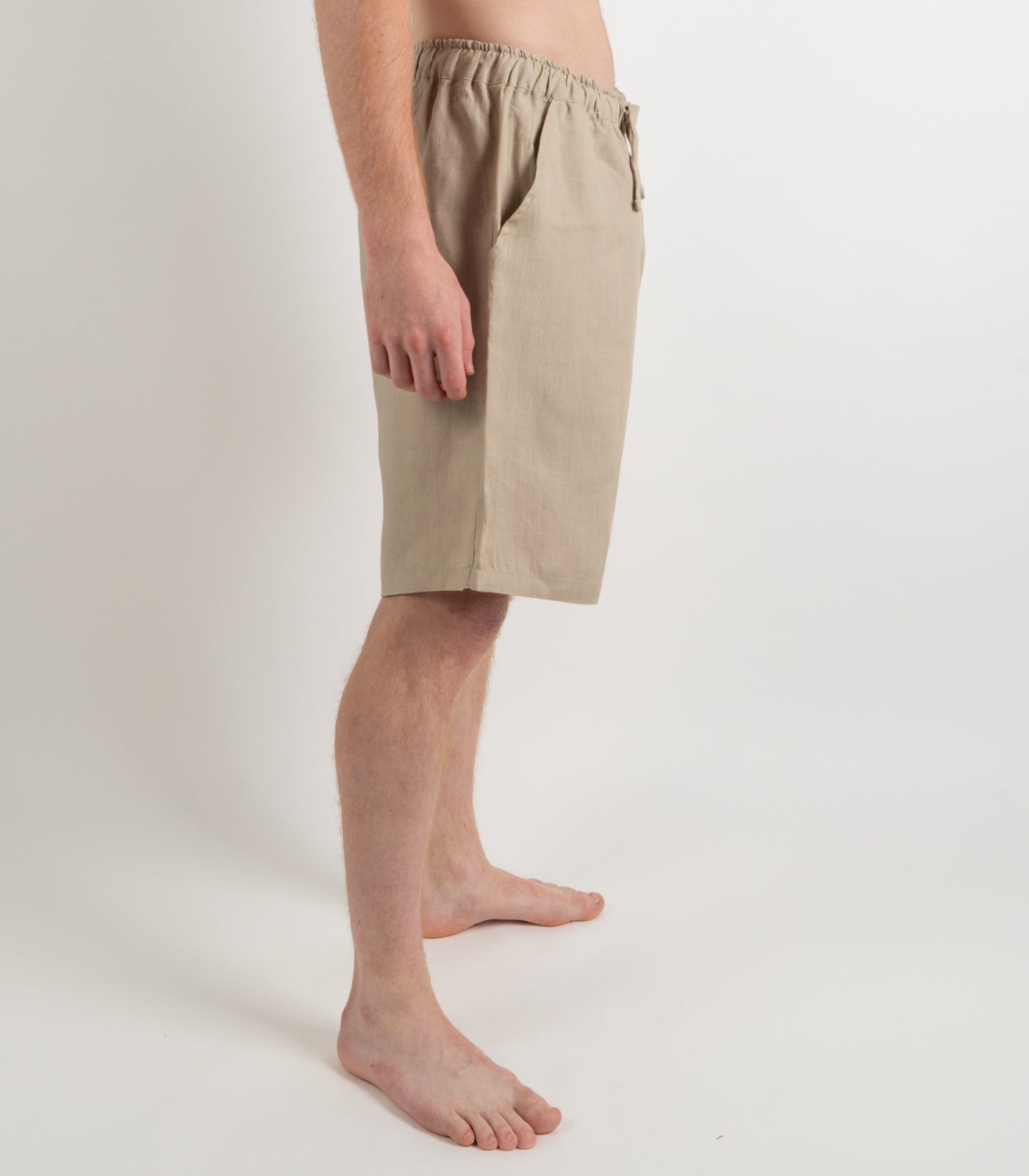 Men’s Organic Linen Lounge Shorts - Raw