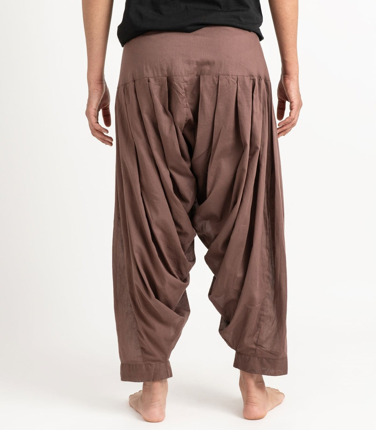 Organic Voile Patiala Pants - Chocolate