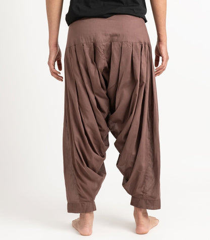 Organic Voile Patiala Pants - Chocolate