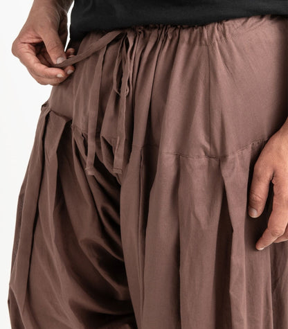 Organic Voile Patiala Pants - Chocolate