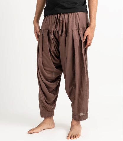 Organic Voile Patiala Pants - Chocolate