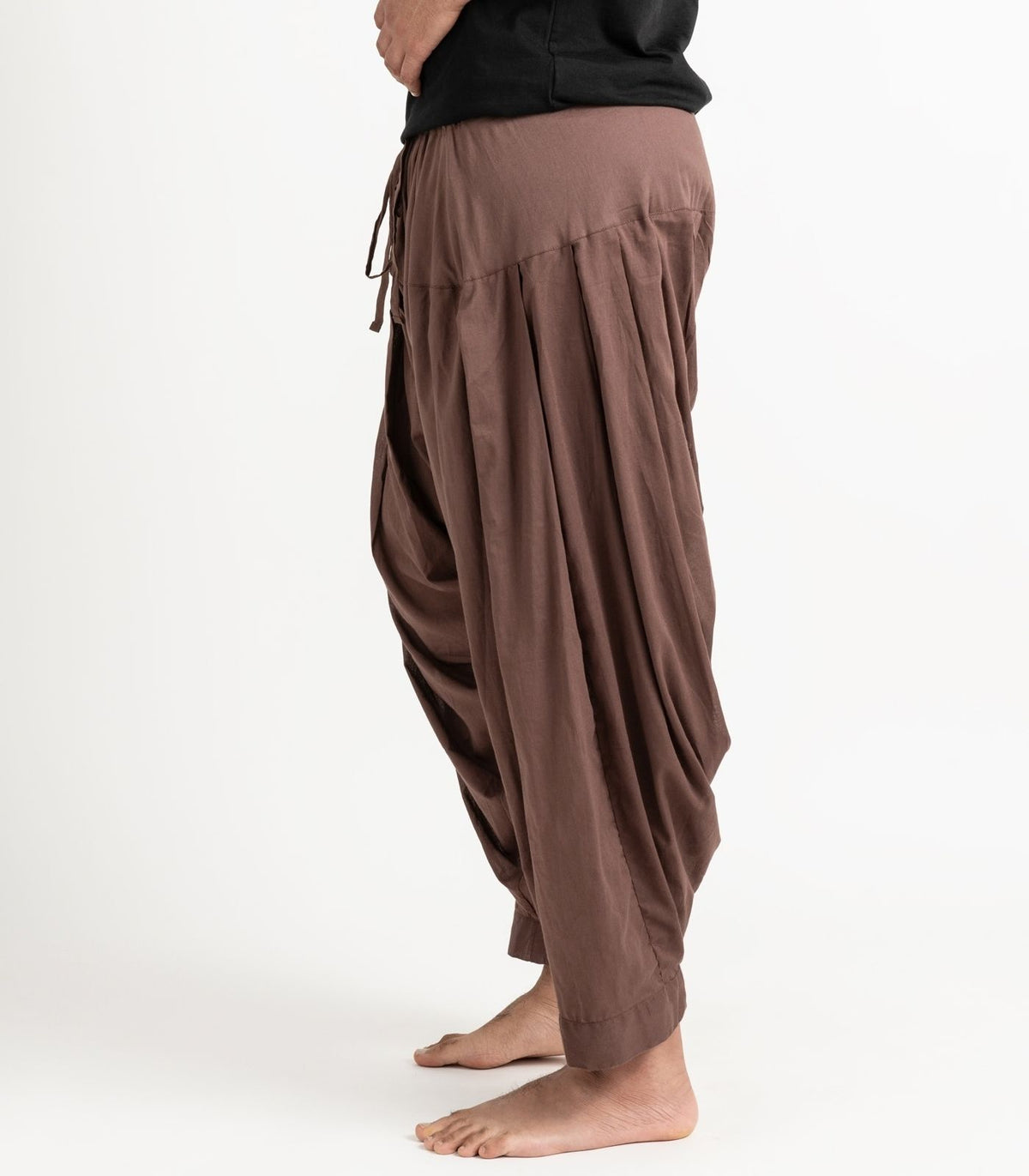 Organic Voile Patiala Pants - Chocolate