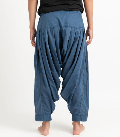 Organic Voile Patiala Pants - Indigo