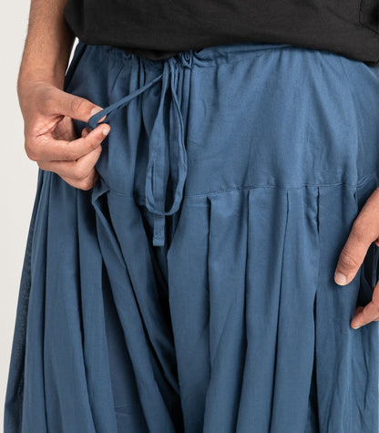 Organic Voile Patiala Pants - Indigo