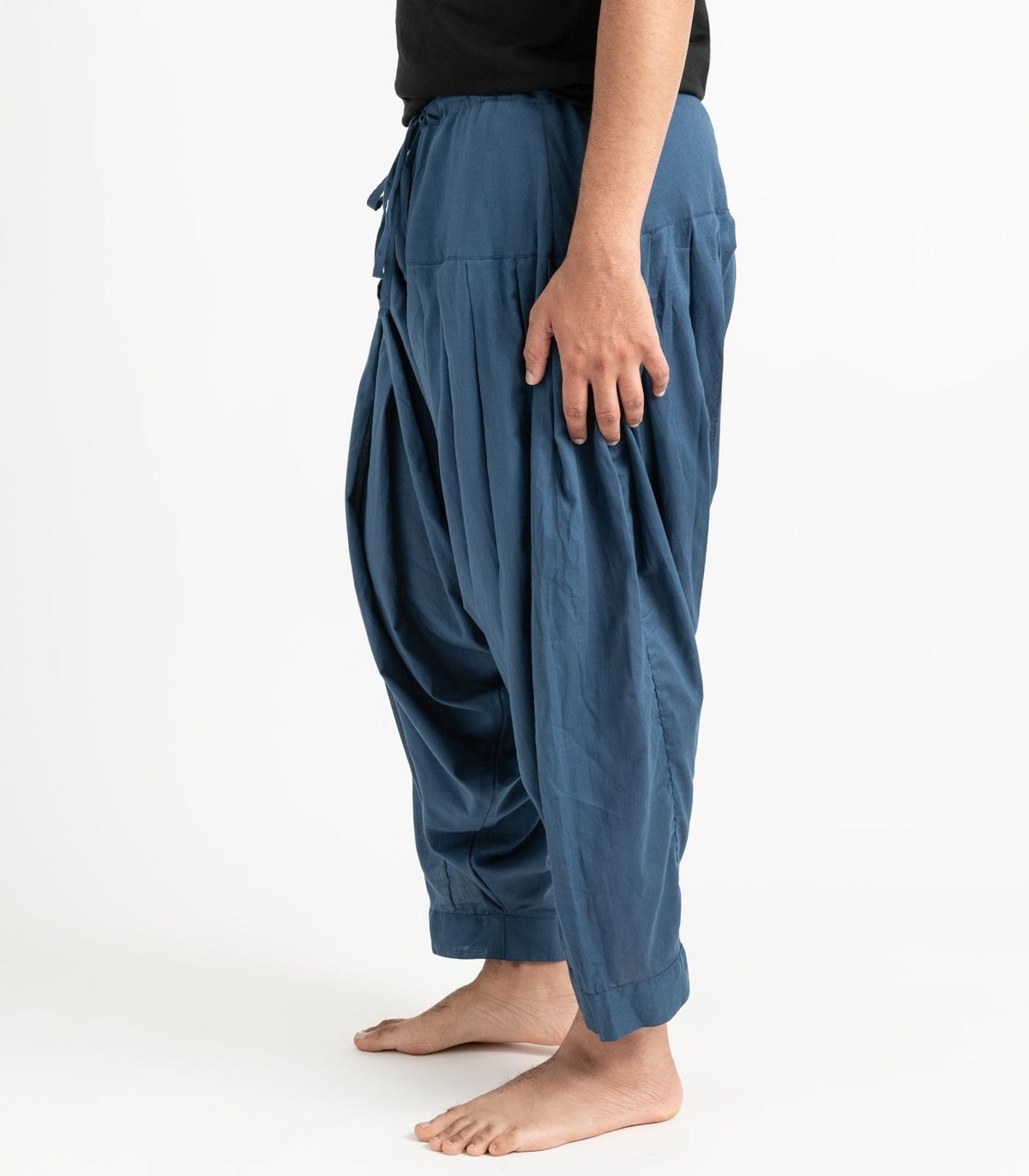 Organic Voile Patiala Pants - Indigo
