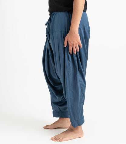 Organic Voile Patiala Pants - Indigo