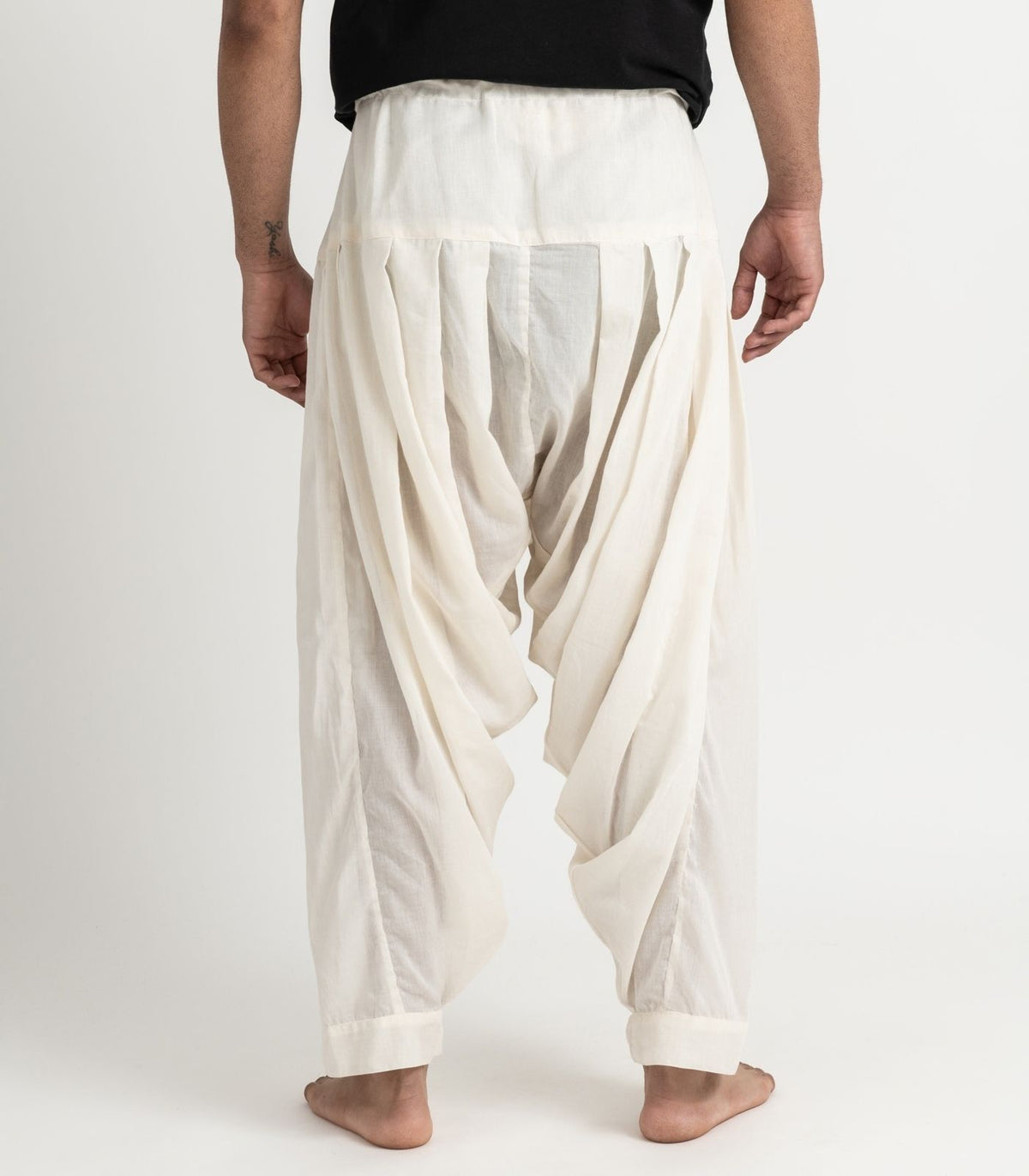 Organic Voile Patiala Pants - Natural