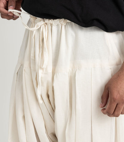 Organic Voile Patiala Pants - Natural