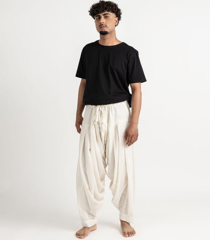 Organic Voile Patiala Pants - Natural