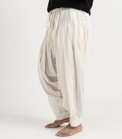 Organic Voile Patiala Pants - Natural