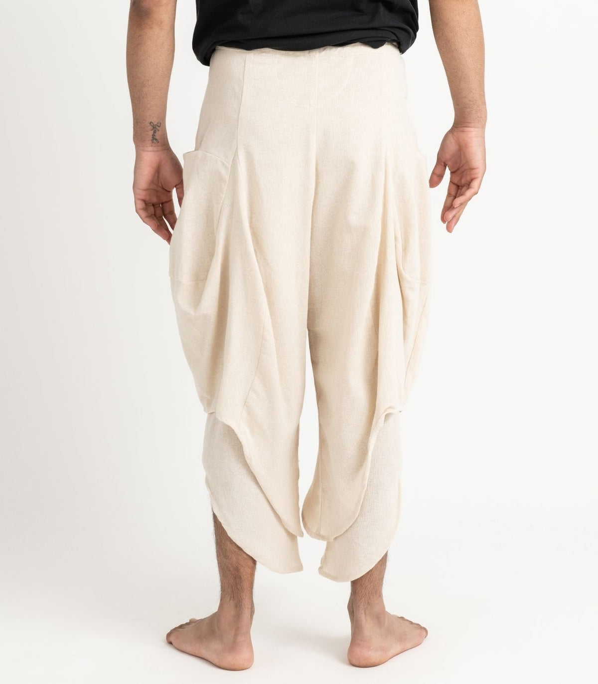 Organic Khadi Ripple Pants - Natural