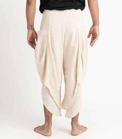 Organic Khadi Ripple Pants - Natural