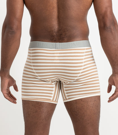 Bhumi Organic Cotton - The Original Trunks (2 Pack) - Tan Stripe