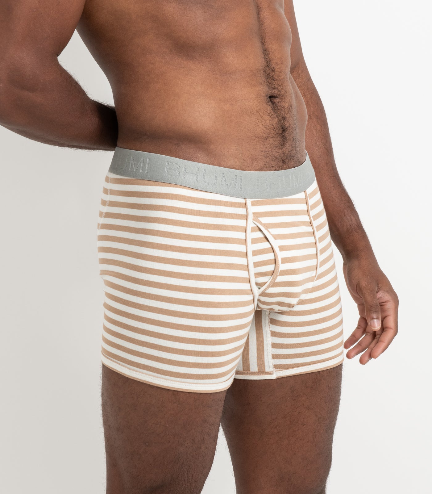Bhumi Organic Cotton - The Original Trunks (2 Pack) - Tan Stripe