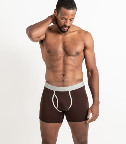 Bhumi Organic Cotton - The Original Trunks (2 Pack) - Coffee Bean