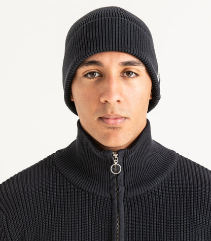Organic Cotton Knit Beanie - Charcoal