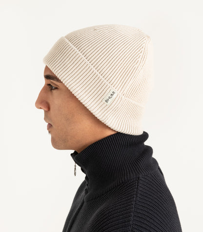Organic Cotton Knit Beanie - Oatmeal