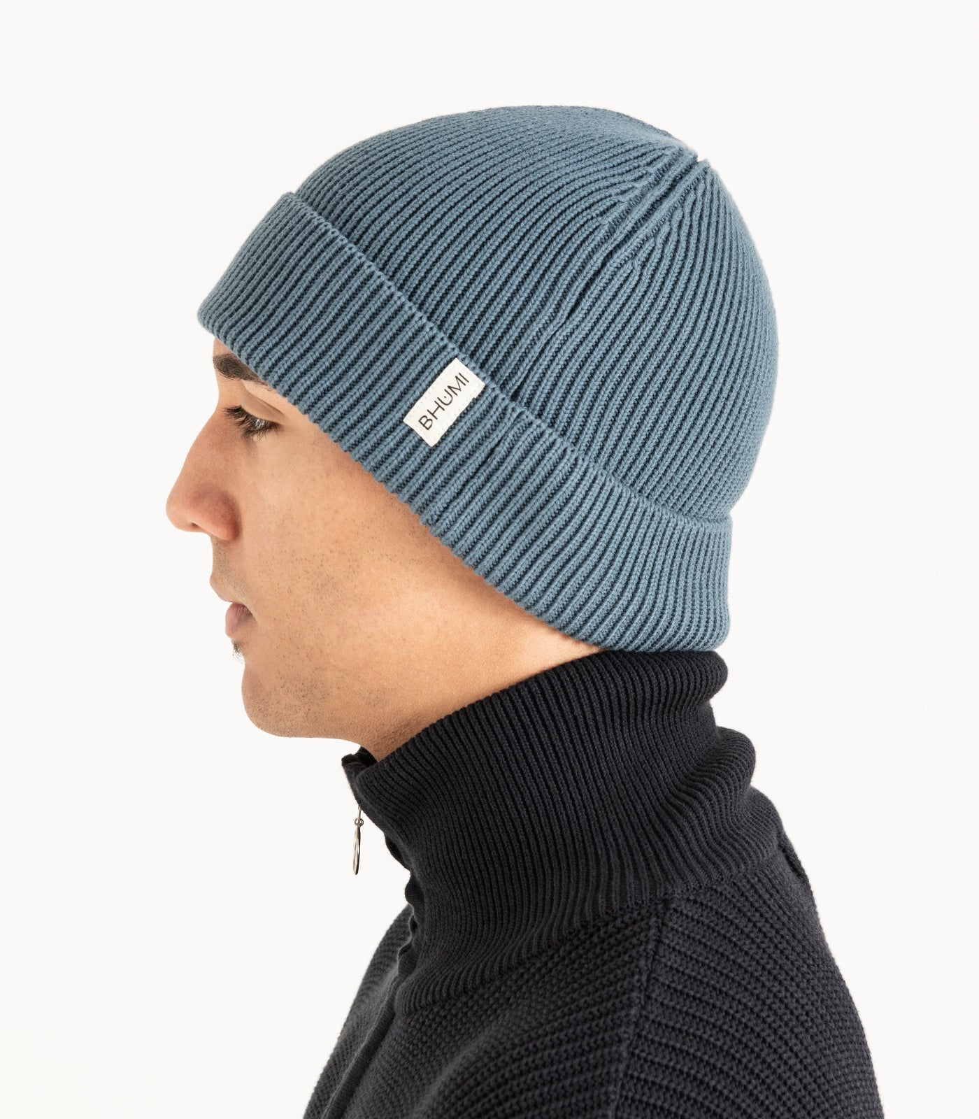 Organic Cotton Knit Beanie - Orion Blue
