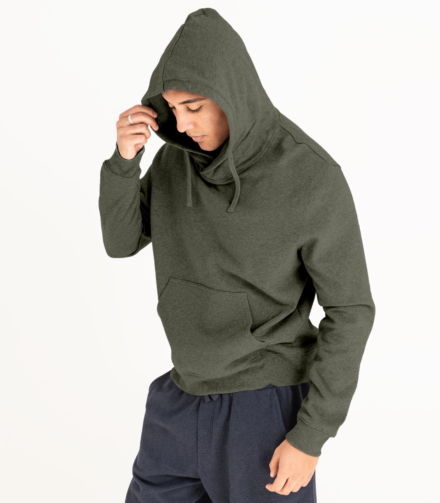 Bhumi Organic Cotton - Men's Hoodie - New Arrival - Green Melange