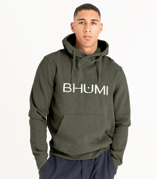 Bhumi Organic Cotton - Men's Hoodie - New Arrival - Green Melange