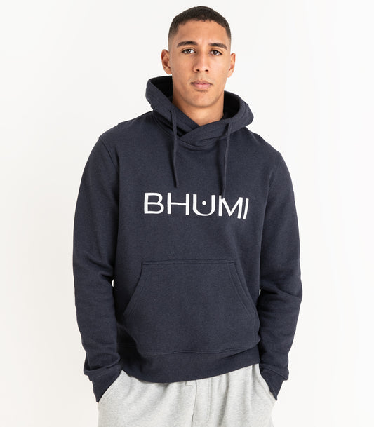 Bhumi Organic Cotton - Men's Hoodie - Logo - Navy Melange