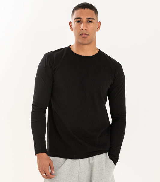 Bhumi Organic Cotton - Men's Basic Long Sleeve Top - Black