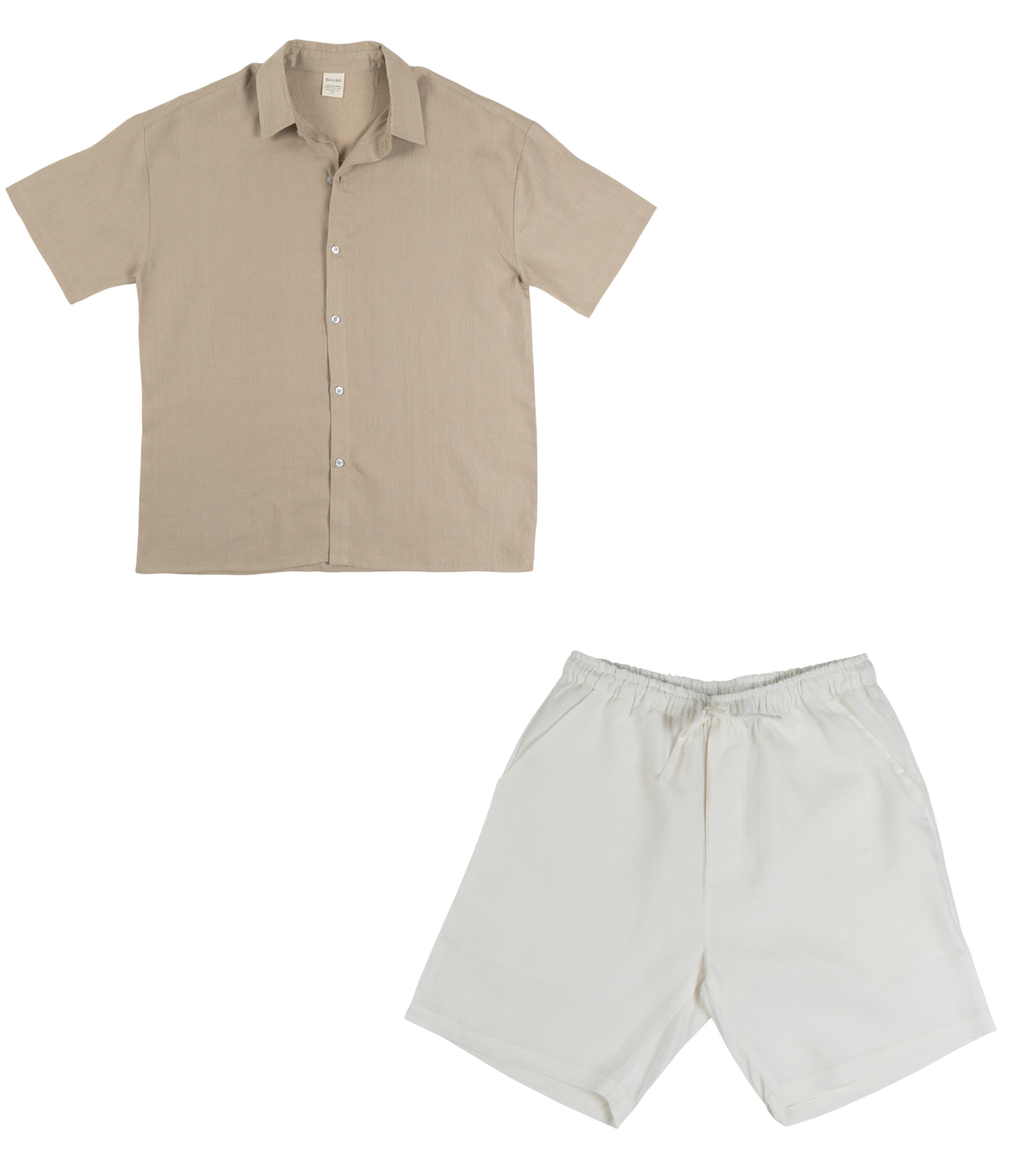 Men's Organic Linen Lounge Shirt & Lounge Shorts