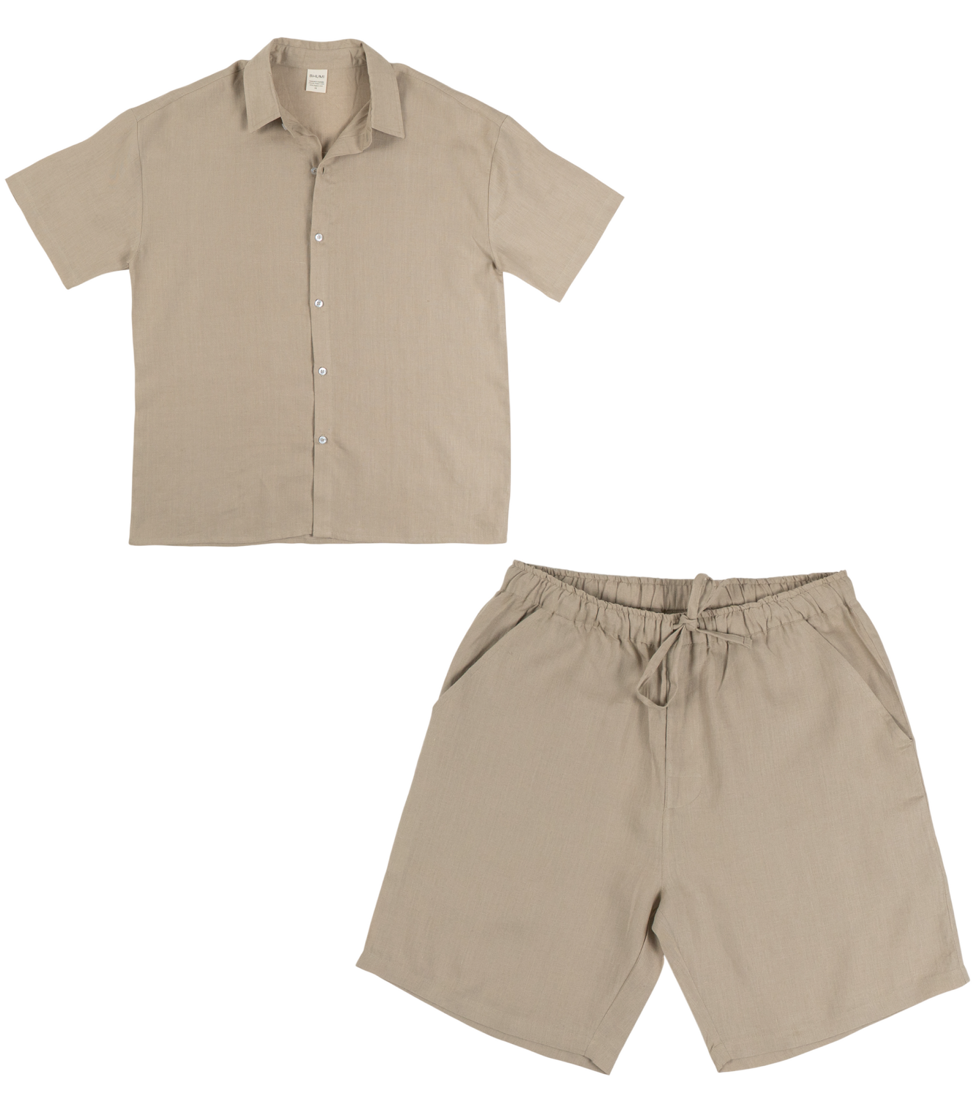 Men's Organic Linen Lounge Shirt & Lounge Shorts