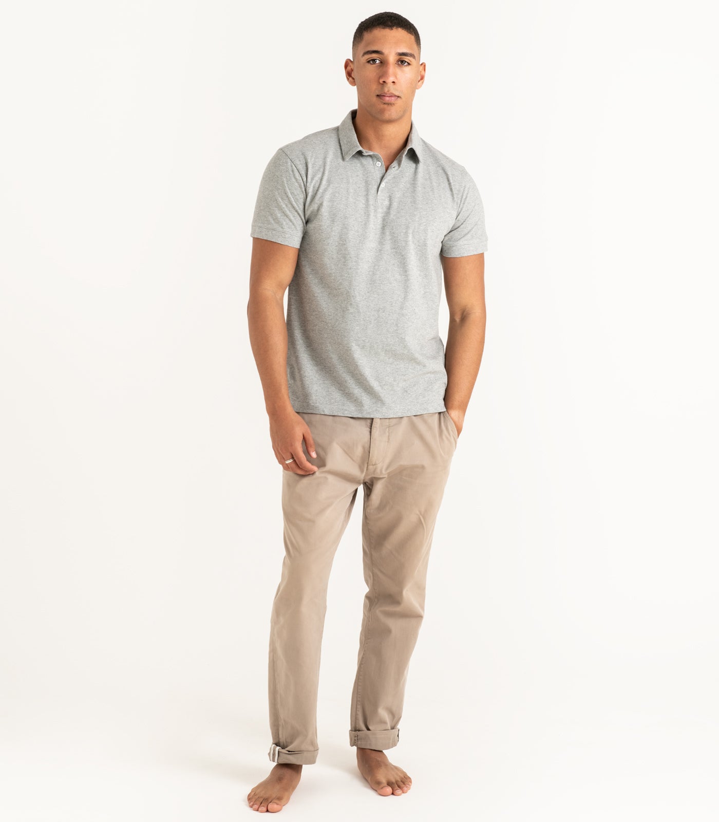 Bhumi Organic Cotton - Polo Shirt - New Arrival - Grey Melange